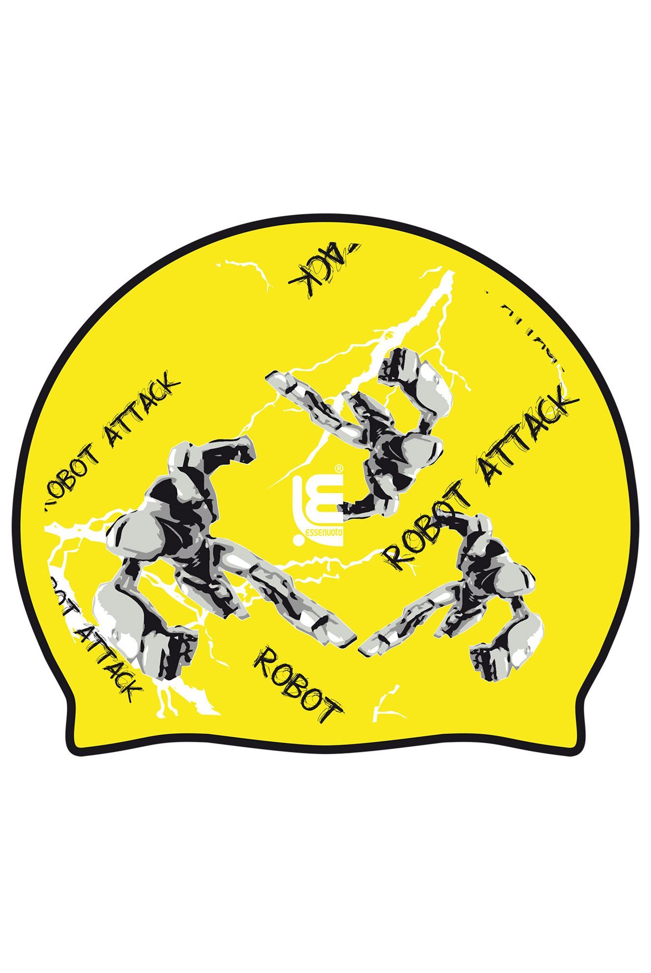 202039 - YELLOW SILICONE FUNNY CAPS ROBOT